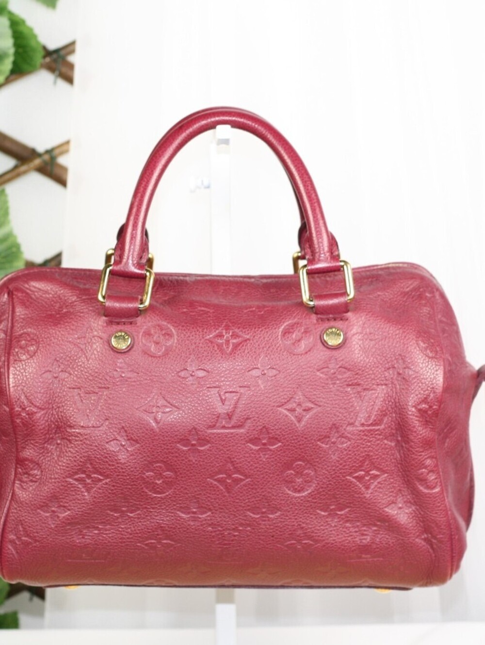 Louis Vuitton Speedy Bandoulière 30 Aurore Monogram Empreinte Leather Handbag